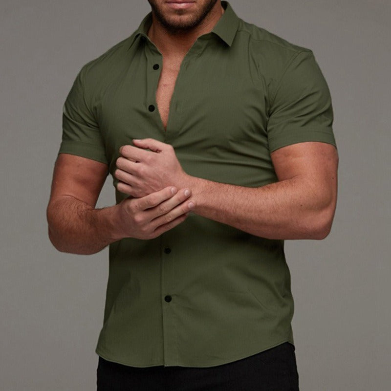 Men's Casual Fashion Thin Stretch Shirt