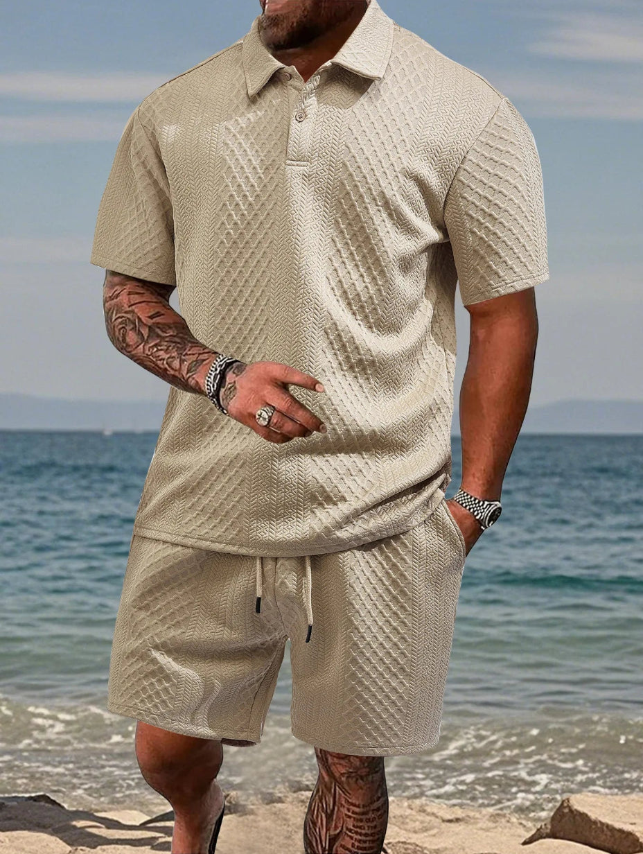 Classic Jacquard Polo Set